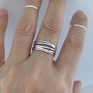 Sterling Silver Tightly Wrap Ring, Boho Ring, Statement Ring, Silver Ring