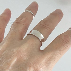 Sterling Silver Thin Small Concave Ring, Boho Ring, Silver Ring, Silver ...