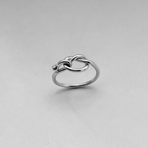 Sterling Silver Tie the Knot Ring Boho Ring Silver Ring - Etsy