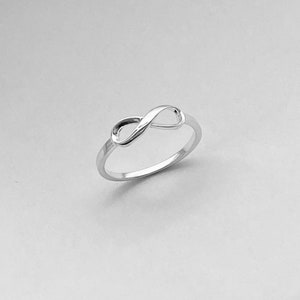 Sterling Silver Small Infinity Ring Dainty Ring Silver Ring - Etsy