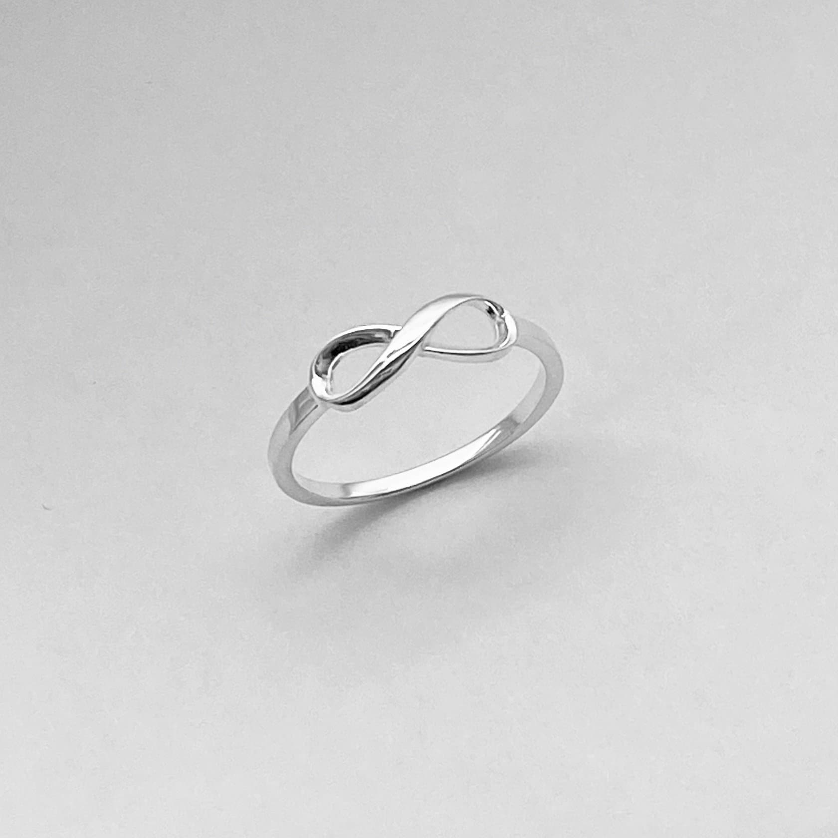 Sterling Silver Small Infinity Ring Dainty Ring Silver Ring | Etsy