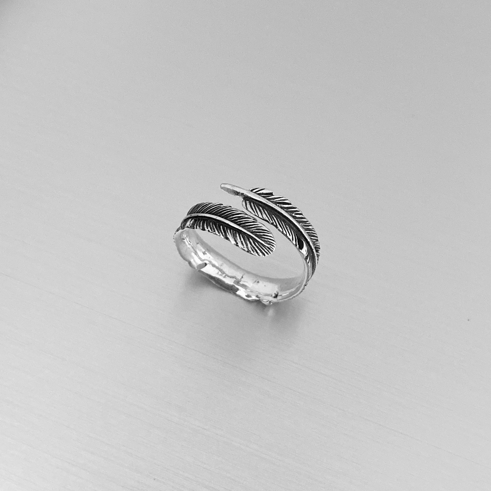 Sterling Silver Angels Feather Ring Bird Ring Boho Ring Etsy