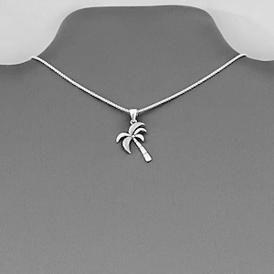 Sterling Silver Palm Tree Necklace, Tropical Necklace, Silver Necklace, Tree of Life Necklace