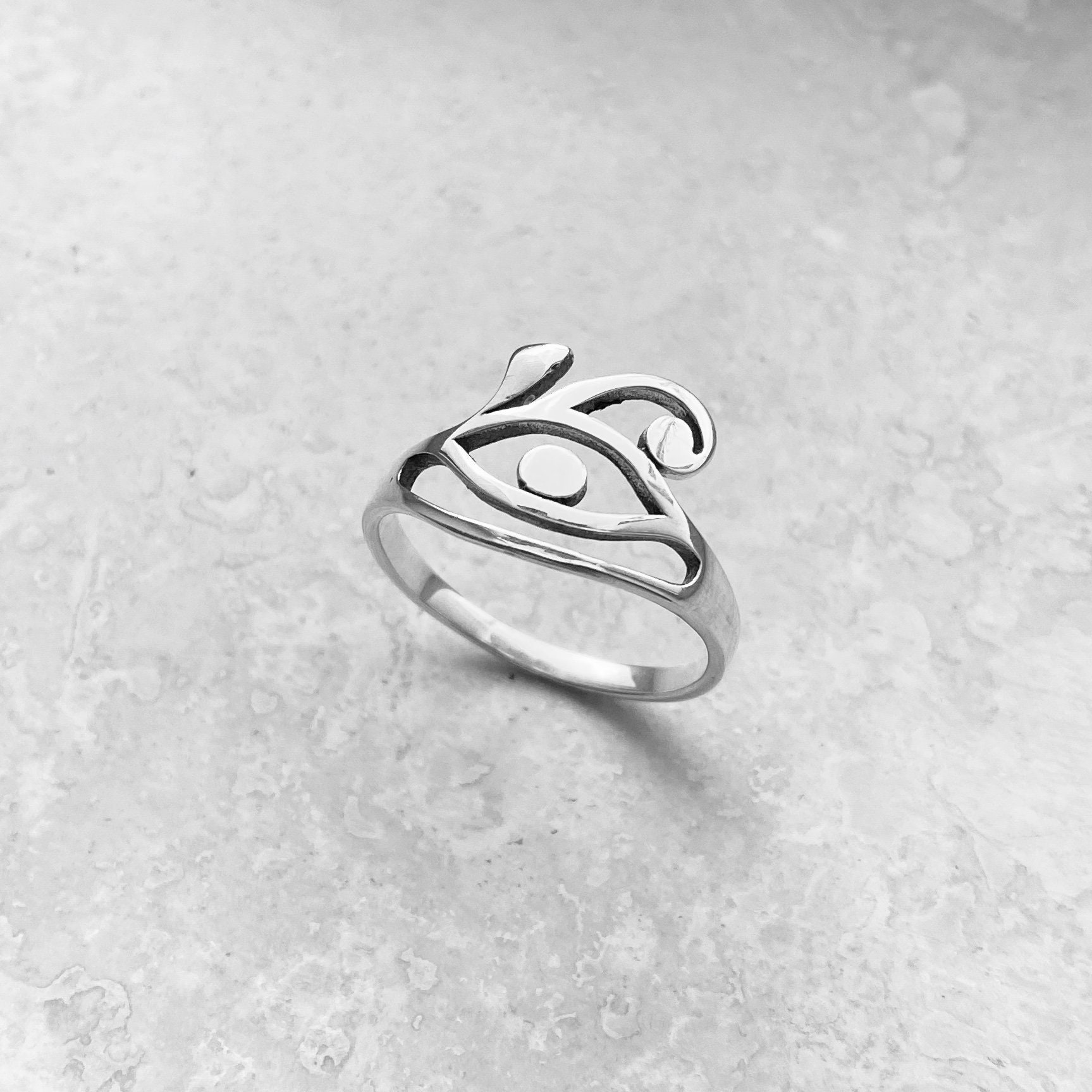 Sterling Silver Ra Eye Ring Silver Ring Eye of Horus Ring | Etsy