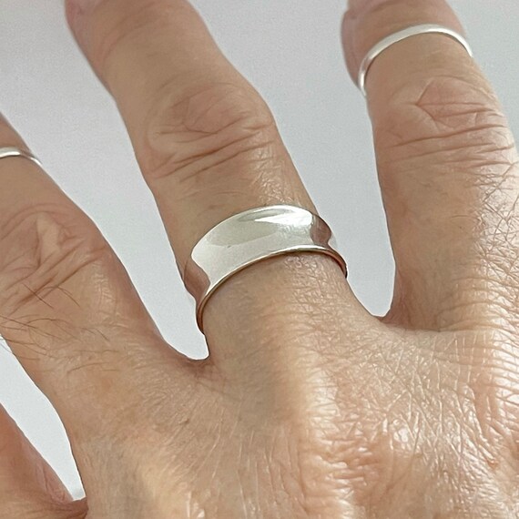 Thin sterling shop silver band