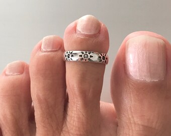 Sterling Silver Sunshine Band Toe Ring, Silver Ring, Midi Ring, Pinky Ring, Adjustable Ring