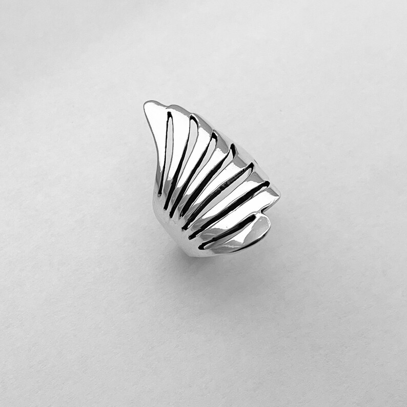 Sterling Silver Large Statement Ring Boho Ring Silver Ring Etsy