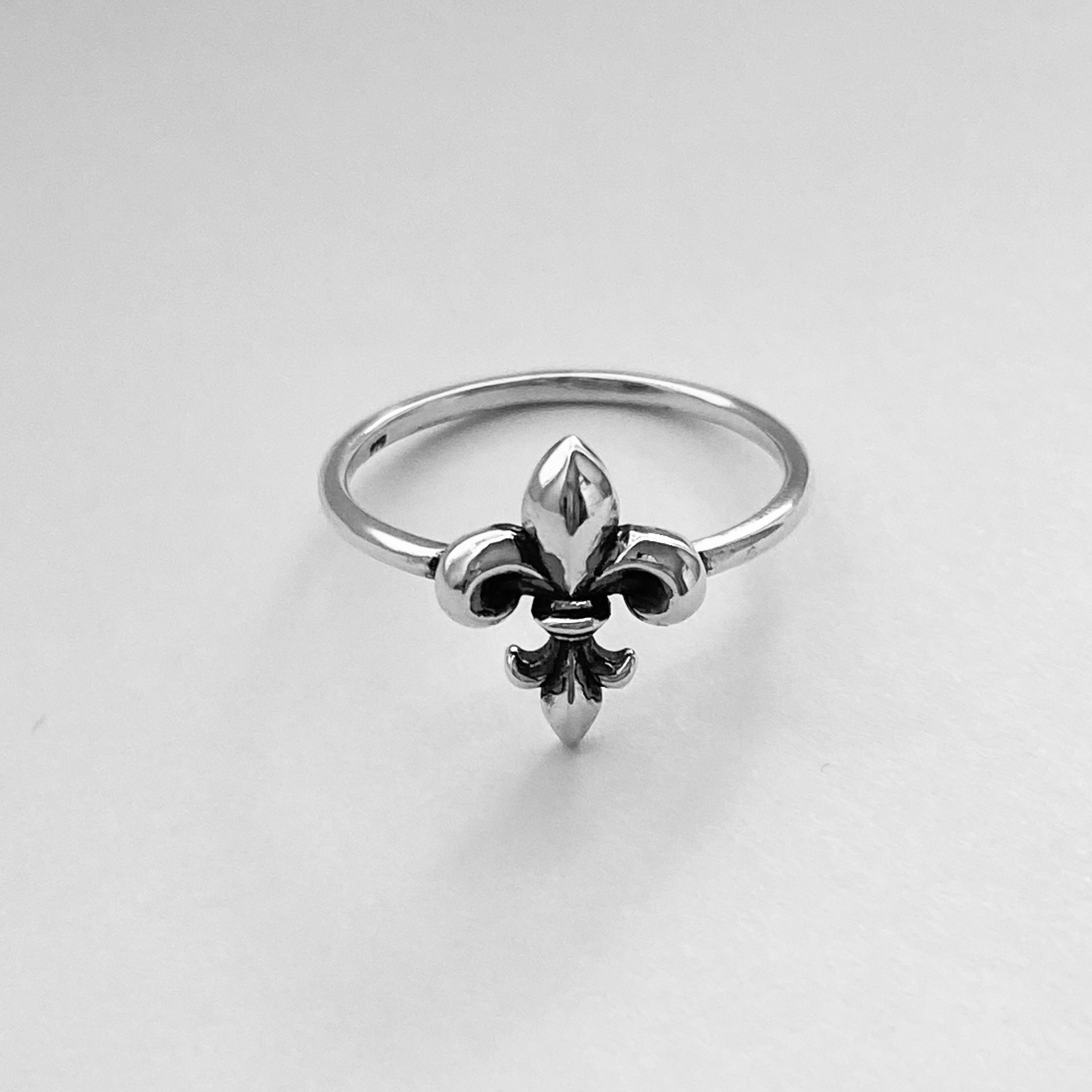 Sterling Silver Small Saints Ring Flower Ring Fleur De Lis | Etsy