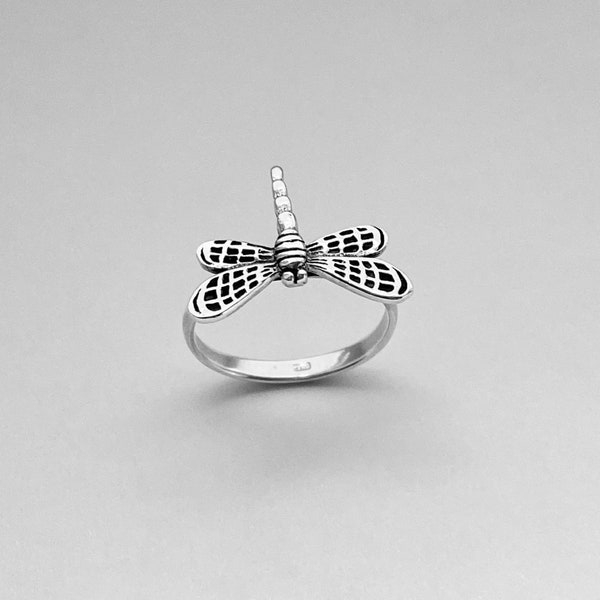 Sterling Silver Dragonfly Ring, Spirit Ring, Boho Ring, Silver Ring