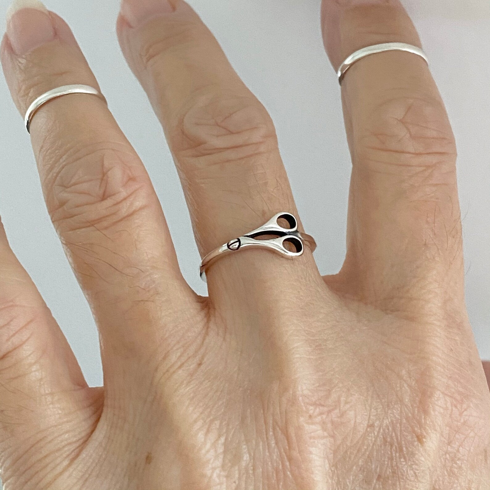 Sterling Silver Scissors Ring Hair Salon Ring Barber Ring Etsy