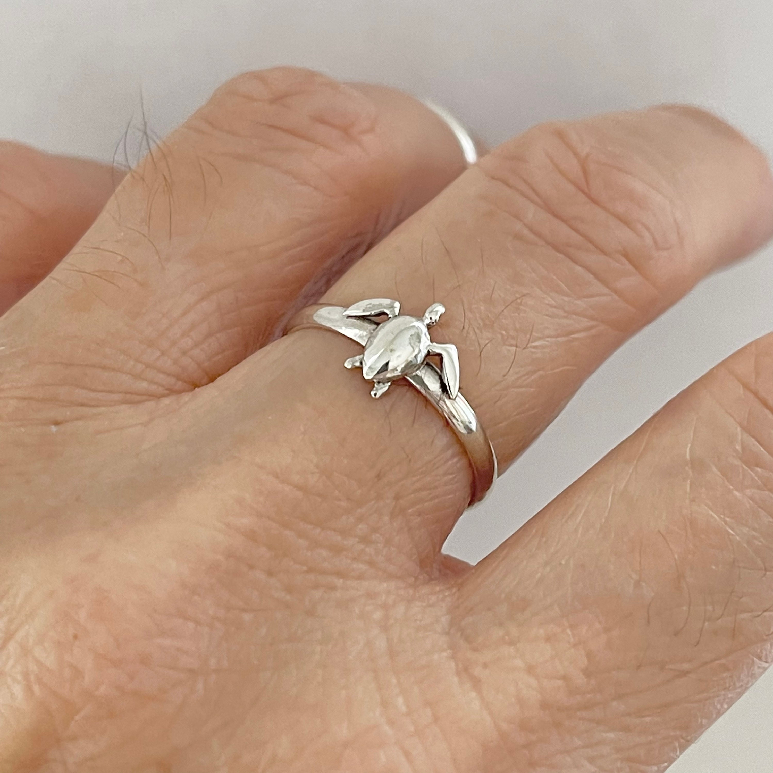Buy Turtle Ring, Turtle Silver Ring, Stacking Ring, Tortoise Ring, Little Turtle  Ring, Tiny Turtle, Animal Ring, Minimalist Ring, Dainty Ring Online in India  - Etsy
