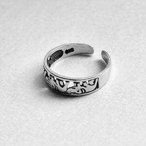 Sterling Silver Herd of Elephant Band Toe Ring, Silver Ring, Animal Ring, Pinky Ring, Spirit Ring image 9