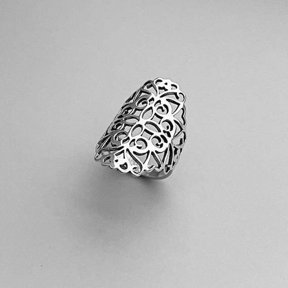 Chunky Boho Ring, Chunky Sterling Silver Rings, Boho Jewelry Chunky Ring,  Chunky Boho Ring, Hippie Ring, Knit Crochet Wide Ring Boho Fashion - Etsy