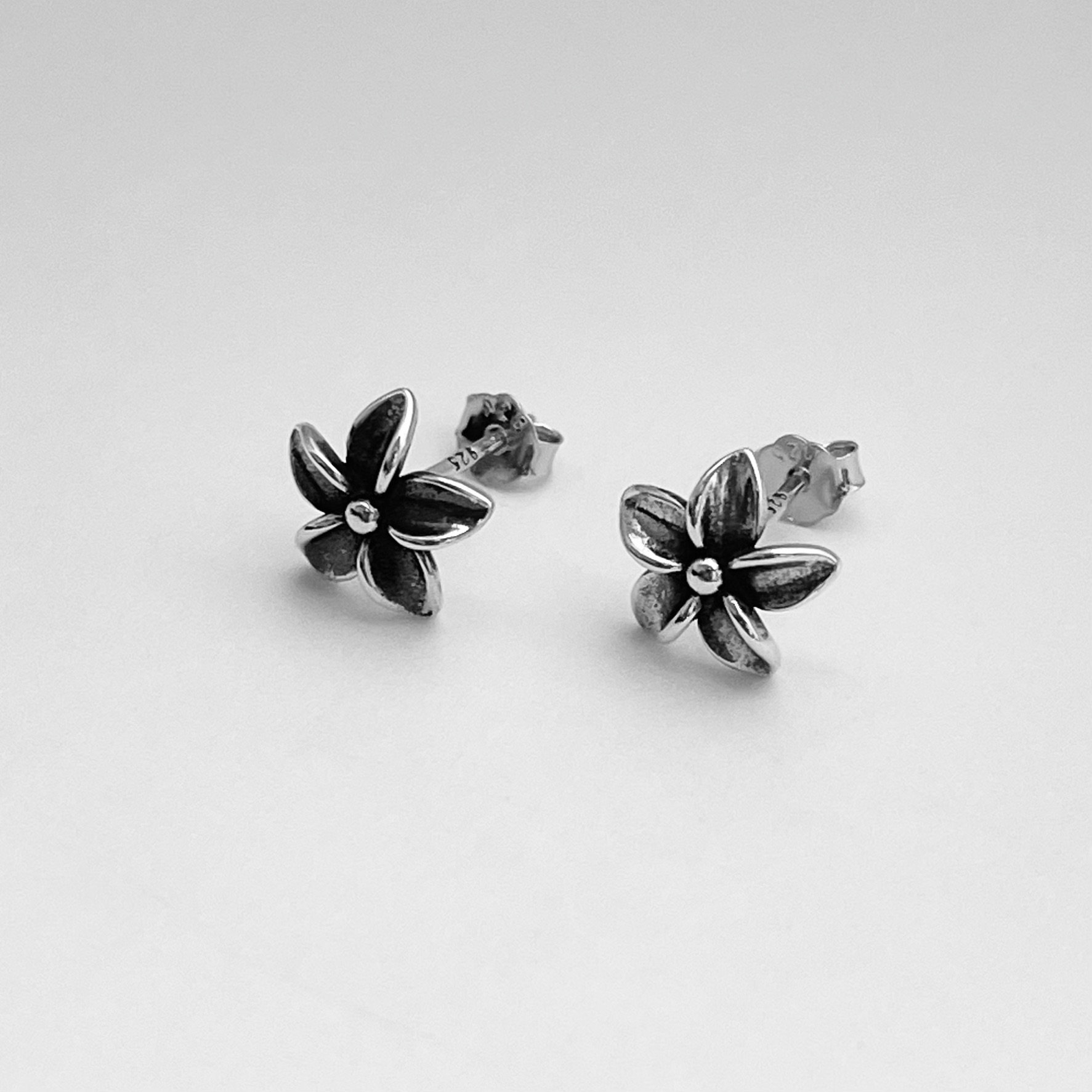 Sterling Silver Plumeria Earrings Flower Earrings Silver Etsy Australia