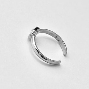 Sterling Silber CZ Stern Zehenring, silberner Ring, kleiner Finger Ring, himmlischen Ring, verstellbarer Ring Bild 10