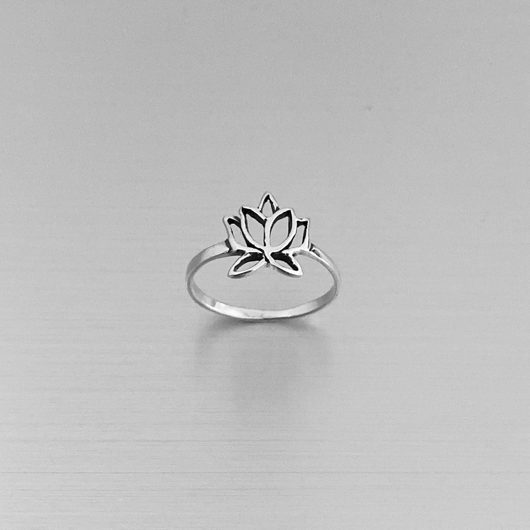 Sterling Silver Lotus Flower Ring Silver Ring Lotus Ring | Etsy