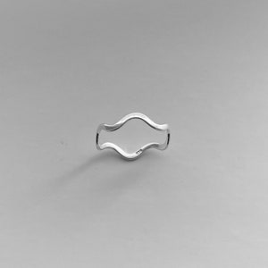 Sterling Silver Zigzag Ring Wavy Ring Silver Ring Stackable - Etsy