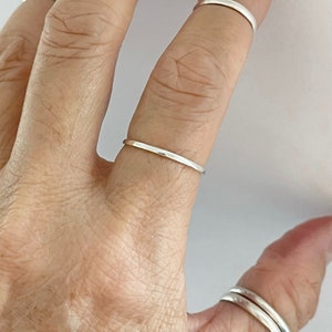 Sterling Silver Plain 1.5MM Band Ring, Unisex Ring, Wedding Ring, Silver Ring, Stackable Ring