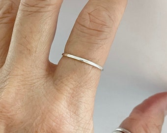 Sterling Silver Plain 1.5MM Band Ring, Unisex Ring, Wedding Ring, Silver Ring, Stackable Ring