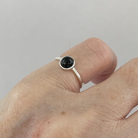 Mens 14k Gold Over Real Solid 925 Sterling Silver Black Onyx Round Signet  Ring