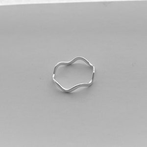 Sterling Silver Zigzag Ring, Wavy Ring, Silver Ring, Stackable Ring, Wave Rings image 5