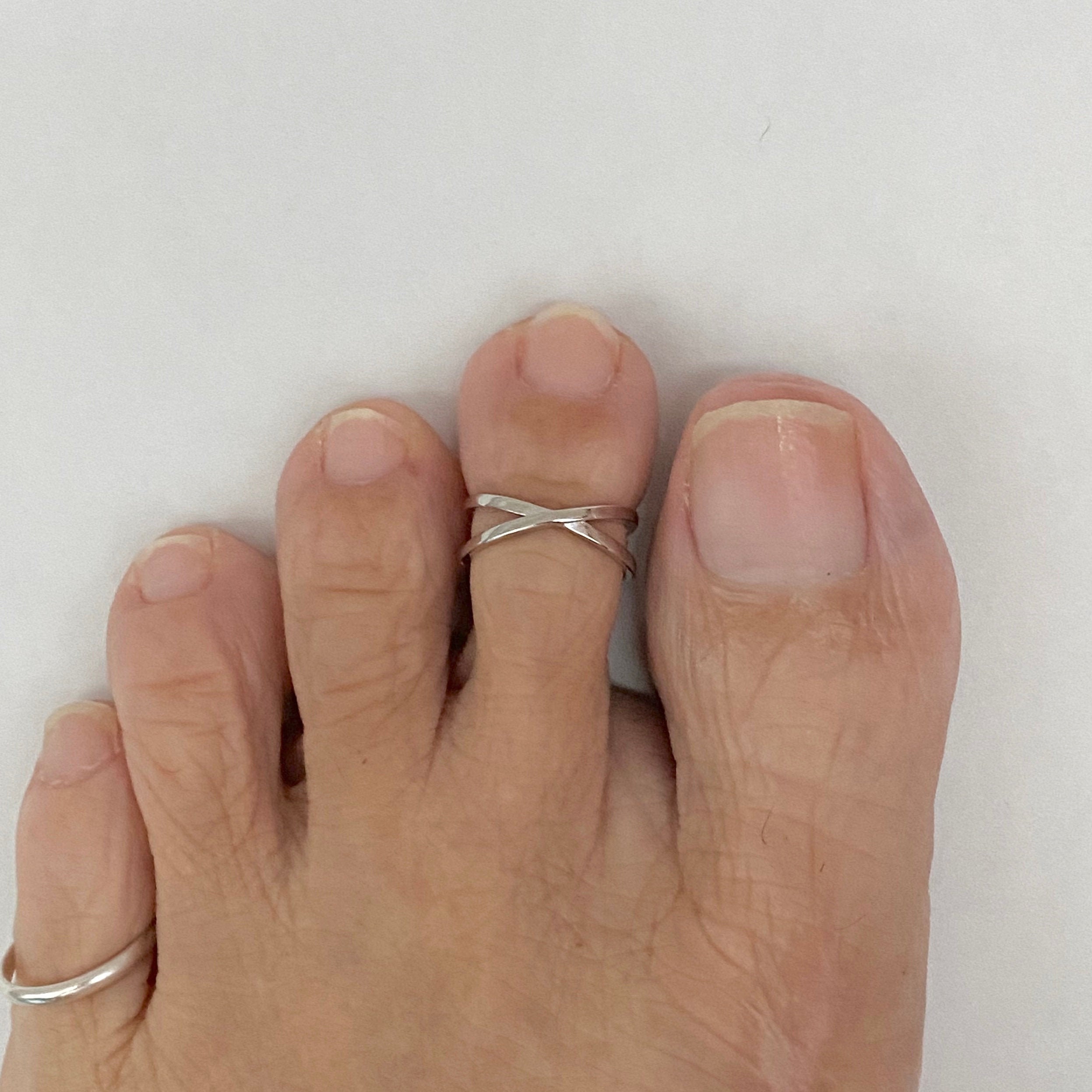 Adjustable Toe Ring Genuine Sterling Silver 925 Clear CZ Gift Face Height 7 mm Adjustable Toe Ring Genuine Sterling Silver 925 Clear CZ Gift Face Height 7 mm