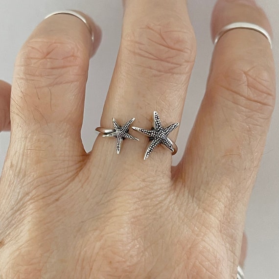 Sterling silver starfish best sale ring