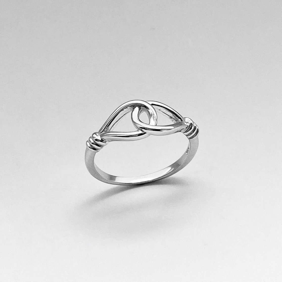 Sterling Silver Knotted Loops Ring Love Knots Ring Silver | Etsy