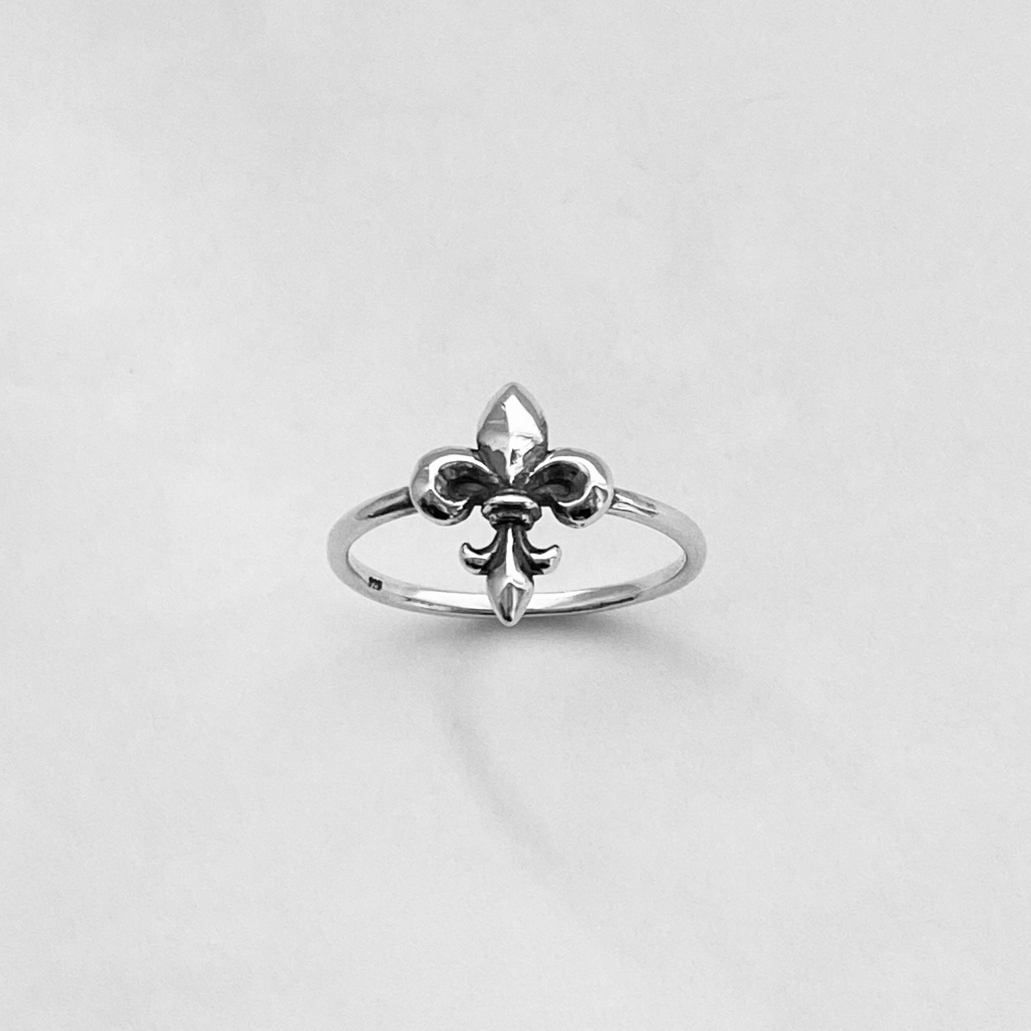 Sterling Silver Small Saints Ring Flower Ring Fleur De Lis | Etsy