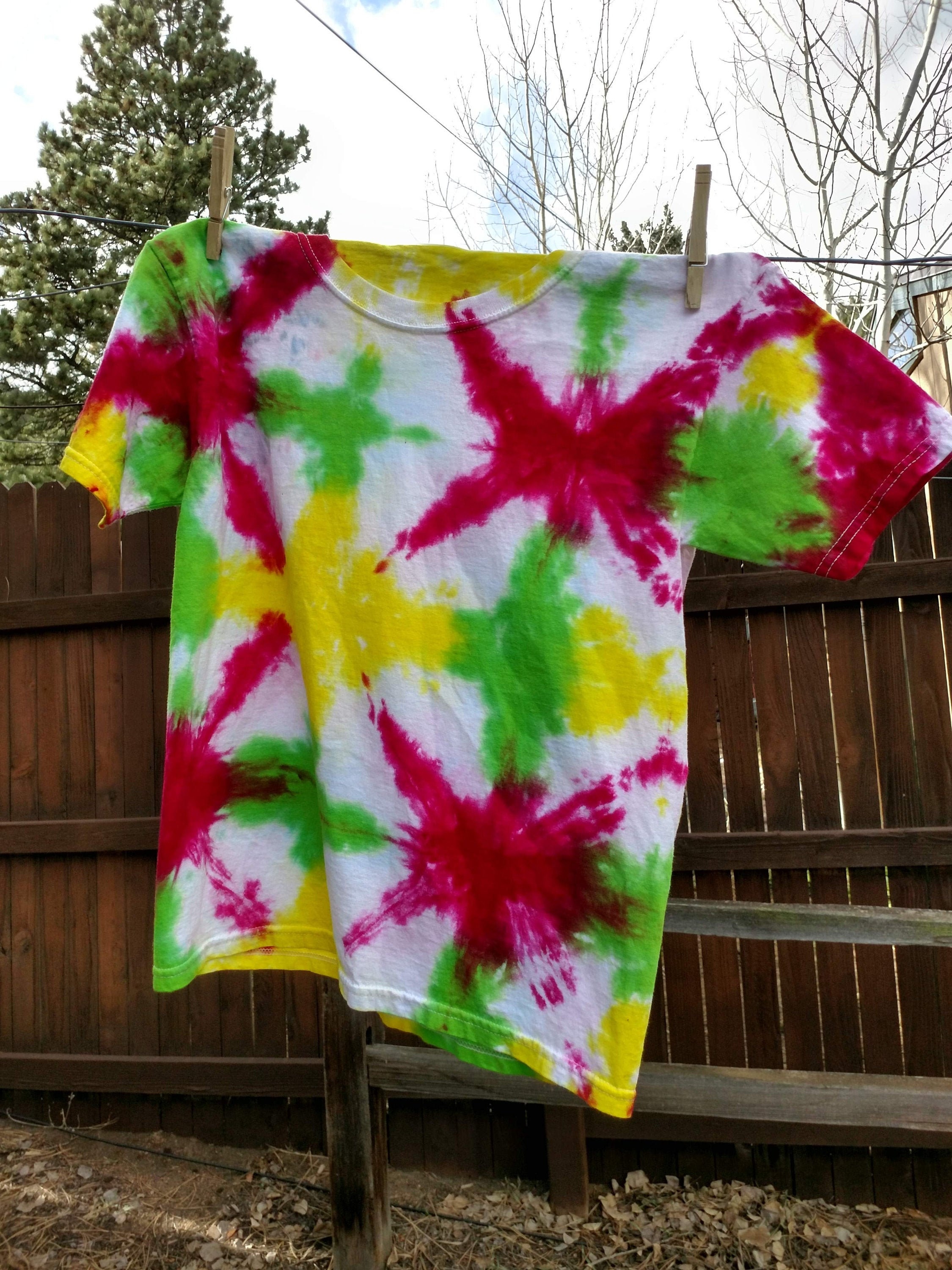 TieDye Kids Tshirt M Etsy