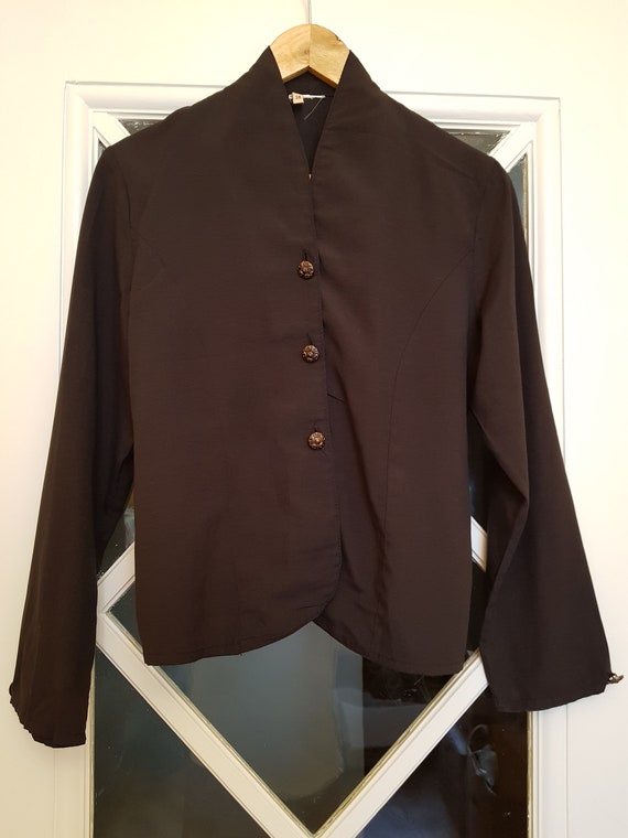50's blouse - black