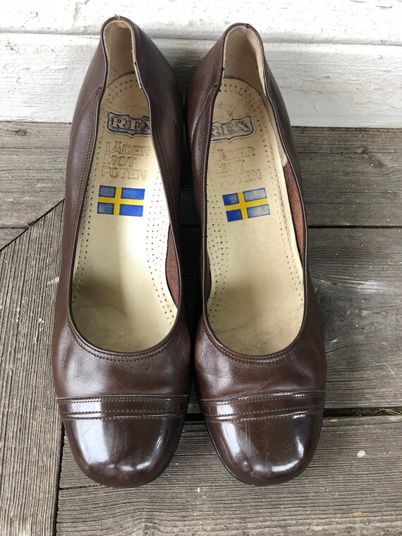 1960s brown leather shoes