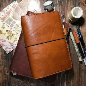 Italian Veg Tan Leather Travelers Notebooks