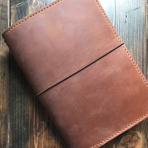 Brown  Chrome - Veg Re-tanned Leather Travelers Notebooks