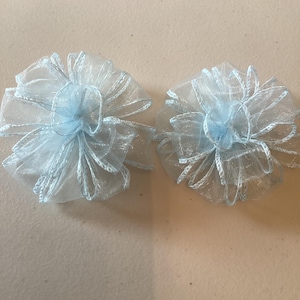 Gift bows mini x 2 baby blue