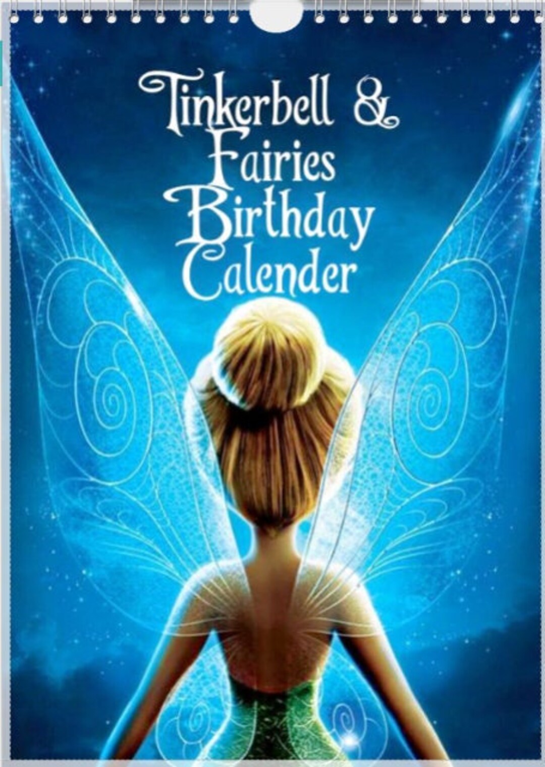 Tinkerbell Birthday Calendar Etsy
