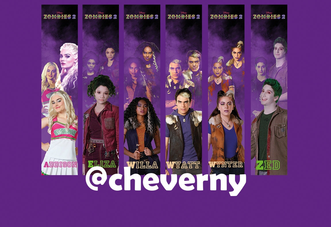 Zombies 2 Bookmark pack | Etsy