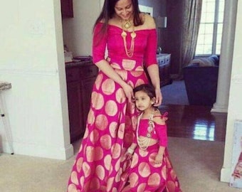 mother daughter punjabi suits