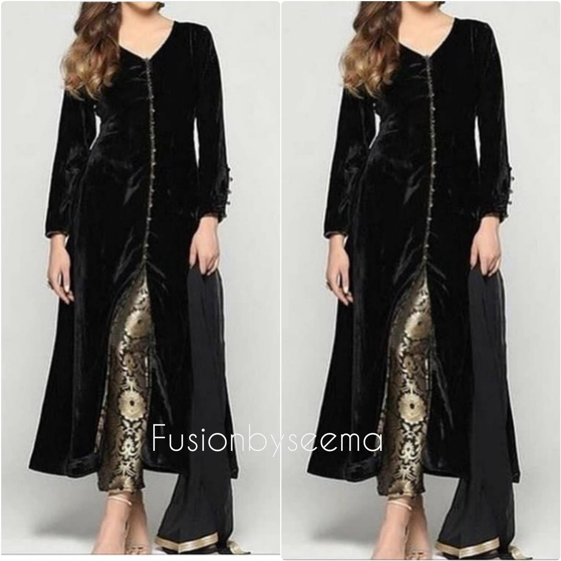 Velvet suit with brocade pants Clearance