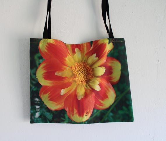 Sac Fourre-tout Tie Dye Jaune Et Rouge/rose En Coton Naturel - Neuf Sans étiquette