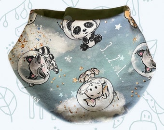 Baby Scarf - Bib I unisex I Cute in Space