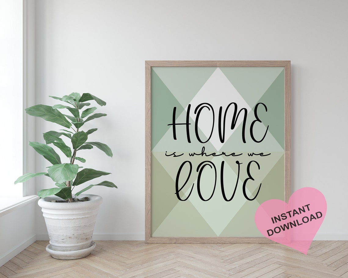Wall Décor home is Where We Love Prints / Home Etsy
