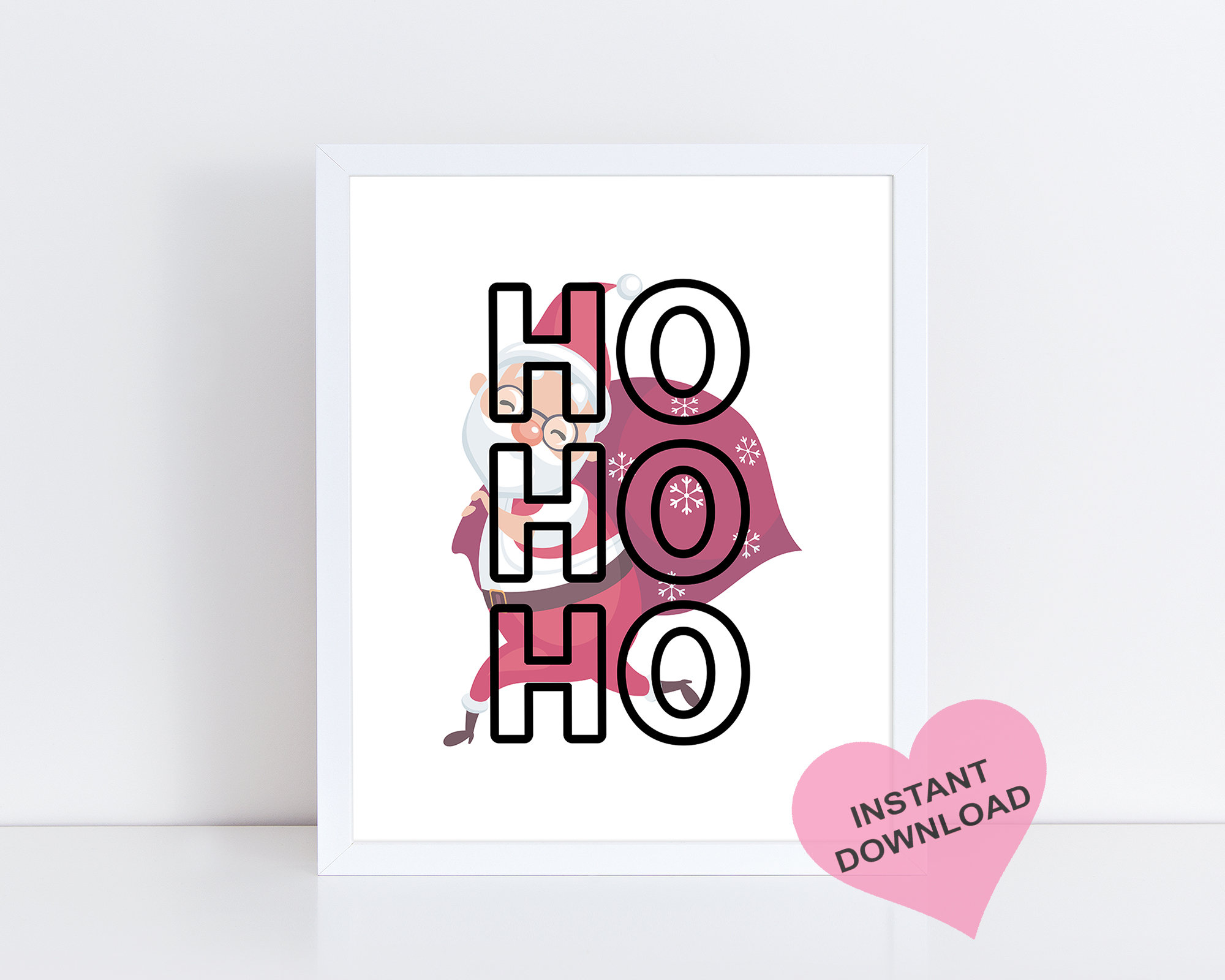 Printable "ho HO Ho" Art Print for Christmas – Home Décor / Prints ...