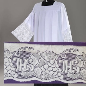 Roman style Lace surplice chasuble vestments