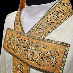 Red chasuble vestments