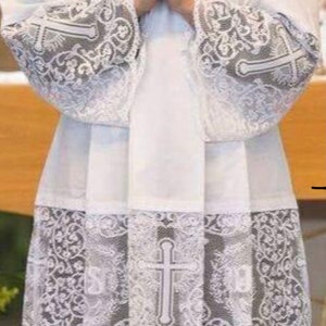 Roman style Lace surplice chasuble vestments