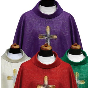Red chasuble vestments