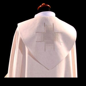 Cream cope chasuble vestments