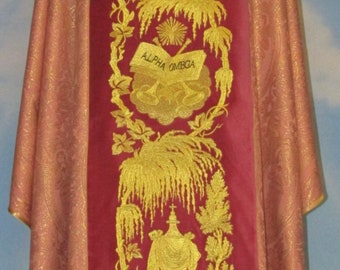 Rose chasuble vestments