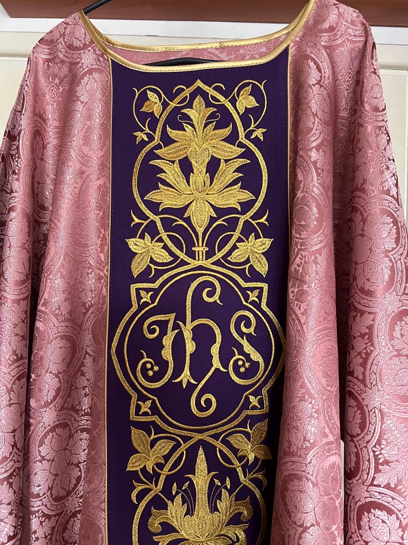 Liturgy Lettering Rose Dalmatic Vestment Rose - Etsy